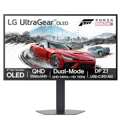 Image of LG UltraGear OLED GX7 Gaming Monitor 27GX790B – QHD 1440p, 4th Gen WOLED, 27 inch, Dual-Mode 540Hz - 720Hz, 0.02ms, 335-1500nits, FreeSync Premium Pro, HDR500, DP2.1, HDMI 2.1, USB C, Black