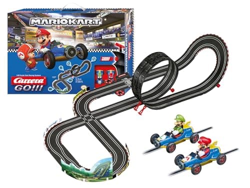 Image of Carrera GO !!! Nintendo Mario Kart Mach 8 Race Track Set | 5.3m electric track with Mario & Luigi toy cars | with 2 hand controls & track parts | Toys for children from 6 years