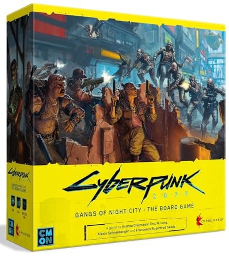 Image of CMON Cyberpunk 2077: Gangs of Night City Board Game - Conquer Night City in This Immersive Sci-Fi Strategy Game! Adventure Game, Ages 14+, 1-4 Players, 90-120 Min Playtime, Made
