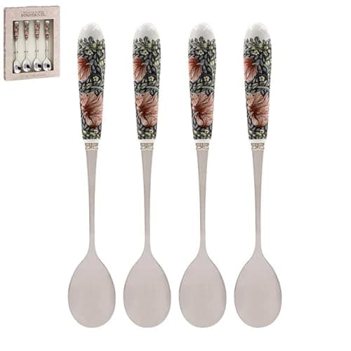 Image of The Leonardo Collection LP95099 Spoons with Ceramic Handles | Pimpernel design | Set of 4, Multicolor