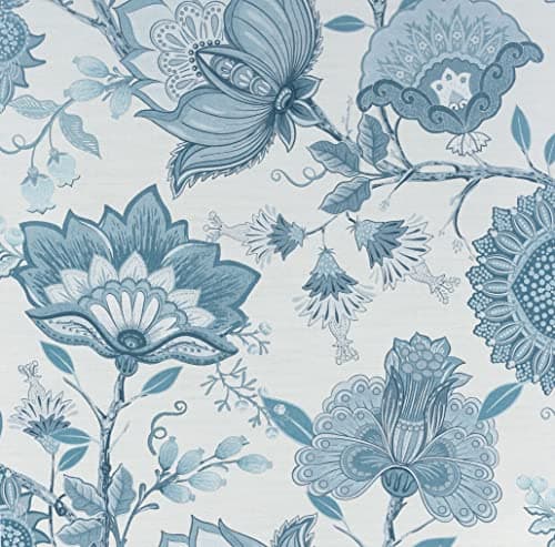 Image of Arthouse Krisha Paisley Wallpaper, Teal Blue & Grey, Dusky Soft Neutral Grey & Powder Blue Within The Mix Motif & Floral Shapes, 921604
