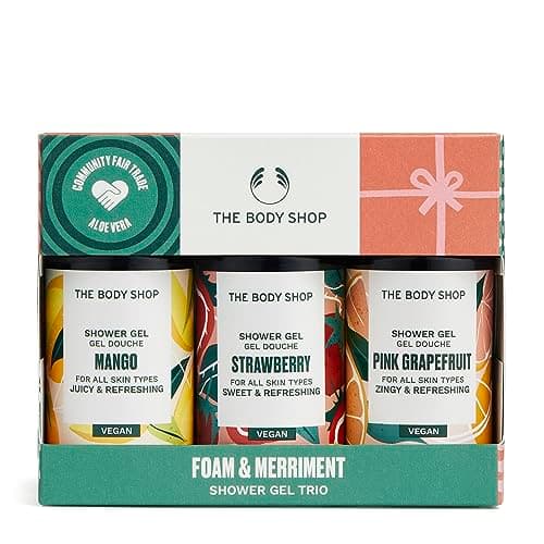 Image of The Body Shop Foam & Merriment Shower Gel Trio Mini Gift Vegan shower gel 3-Piece Set