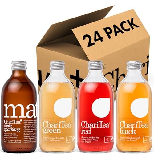 Image of ChariTea Iced Tea: Mixed 24 Pack, 4 flavours (Red, Mate, Black, Green) - 24 x 330ml