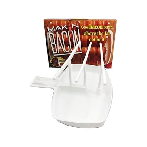 Image of Jufo Microwave Bacon Cooker – Fat Reducing Grill Tray, Dishwasher Safe, Healthy Cooking Bacon Rack for Crispy Strips, Draining Grease, Easy to Use