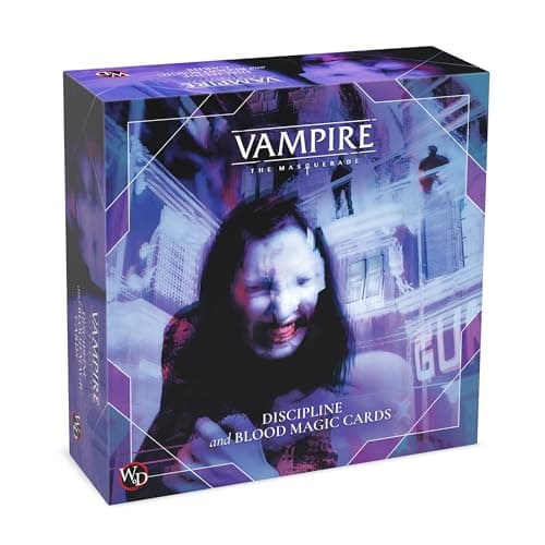 Image of Renegade Game Studios: Vampire: The Masquerade - Discipline Deck Accessory - 5th Edition Roleplaying Game, 219 Tarot-Sized Cards, RPG, Ages 18+