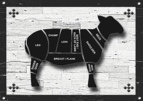 Image of Froy Personalized Butchers Print Cuts of Meat Butchers Chart Tin Sign Retro Iron Poster Painting Plaque Metal Sheet Vintage Personalized Art Creativity Decoration Crafts For Cafe Bar Garage Home