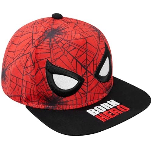 Image of Marvel Spiderman Baseball Cap Boys Sun Hat Lightweight Adjustable Strap Snapback Summer Holiday Accessories Boys Gifts Red/Black