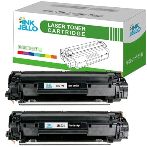 Image of InkJello Toner Cartridge For Printer, Canon i-SENSYS Fax-L150 L170 i-SENSYS MF-4730 4750 4780w 4870dn 4890dw ImageCLASS MF-4420W Canon MF-4410 4430 4450 4550d CRG-728 (Black, 2-Pack)