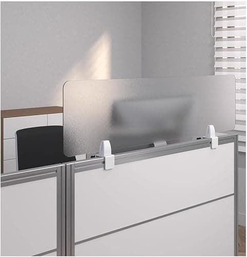 Image of LYVQZPWLR Desk Divider, Foldable Desk Divider, Clear Acrylic Desk Divider Panel 60-120x30cm Office School Shield(80x30cm)