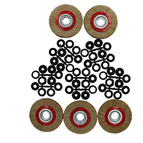 Image of 5 x 150mm Wire Wheels Brush Rust Paint Remover for 6" and 8" Bench Grinders