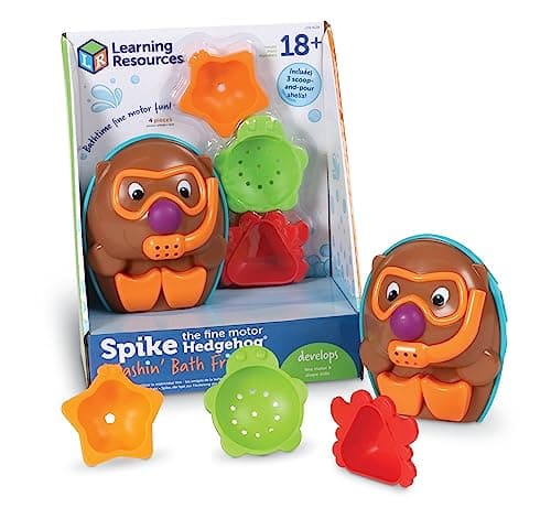 Image of Learning Resources Spike the Fine Motor Hedgehog Splashin Bath Friends, 4 Pieces, Ages 2+, Toddler Learning Toys, Baby Toys, Toddler Bathtub, Bath Toy, Pool Toys, Water Toys