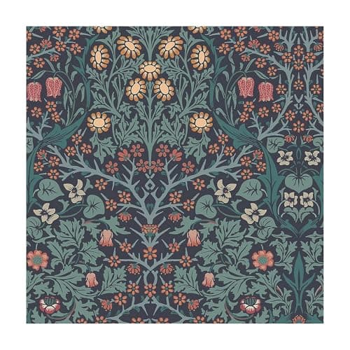 Image of William Morris at Home Blackthorn Navy Wallpaper | Paste the Wall | Navy Floral | Eco-Friendly