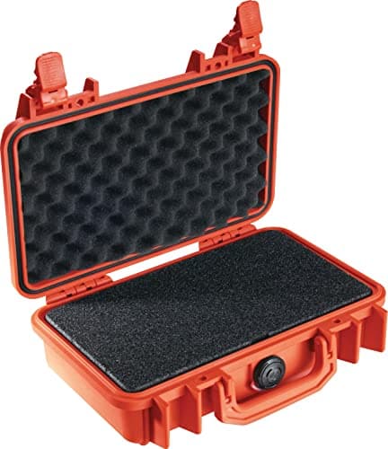 Image of PELI Protector 1170 Protective Case, IP67 Watertight, 7L Capacity, Made in US, With Customisable Foam Insert, Orange