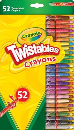 Image of CRAYOLA Twistables Colouring Crayons - Assorted Colours (Pack of 52), Simply Twist for More Colouring Fun - No Need to Sharpen! Ideal for Kids Aged 3+