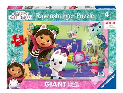 Image of Ravensburger Gabby's Dollhouse 60 Piece Giant Floor Jigsaw Puzzle for Kids Age 4 Years Up - Educational Toys & Games for Children