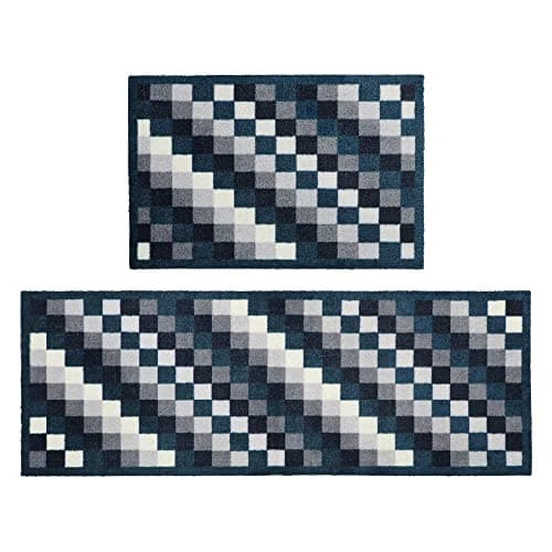 Image of JVL 'Mega Machine Washable Doormat and Runner, Pixels
