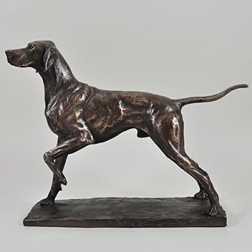 Image of Bronze Pointer Dog Sculpture Signed David Geenty