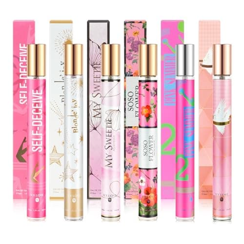 Image of Premium Women Perfume Gift Set - 6x35ml Long Lasting Eau de Parfum with Sweet Floral and Fruity Notes - Travel Portable Parfum-Gift Sets for Her, Gift Sets for Mum, Gifts for Women Birthday