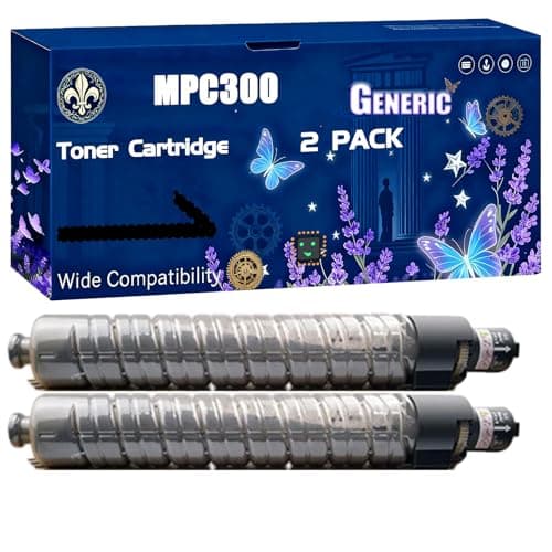 Image of MPC300 Toner Cartridge Compatible for Ricoh Aficio MPC300 MPC300SR MPC400 MPC400SR Printers, Black High Yield 10000 Pages Printer Accessories (2 Pack Black)
