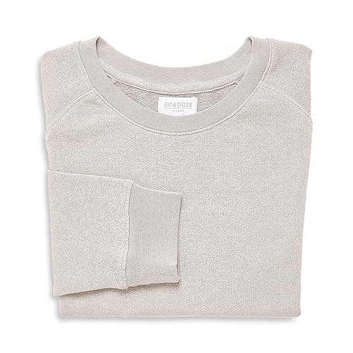 Image of DIP & DOZE Womens Perfect Cropped Sweatshirt | Lightweight, Raglan Sleeve | 55% Hemp 45% Organic Cotton Sustainable Clothing - Lunar Grey Medium
