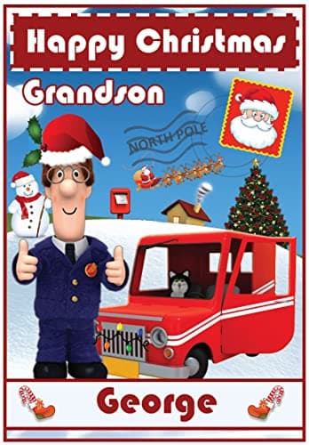 Image of Personalised Postman Pat Inspired Christmas Card