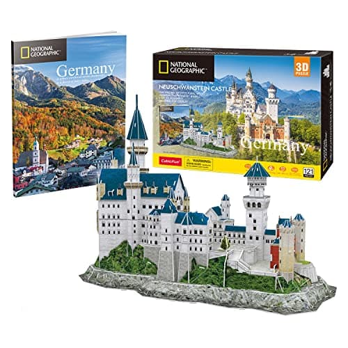 Image of National Geographic - Neuschwanstein Castle 3-d Puzzle | 3d Puzzle For Kids +8 Years | 3d Puzzles Adult | 3d Puzzles | 3d Jigsaw For Adults