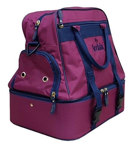 Image of Acclaim Farne Midi Nylon Double Decker Bowlers Level Lawn Flat Green Short Mat Indoor & Outdoor Bowling Bowls Bag New 2025 Model (Burgundy/Navy Blue)