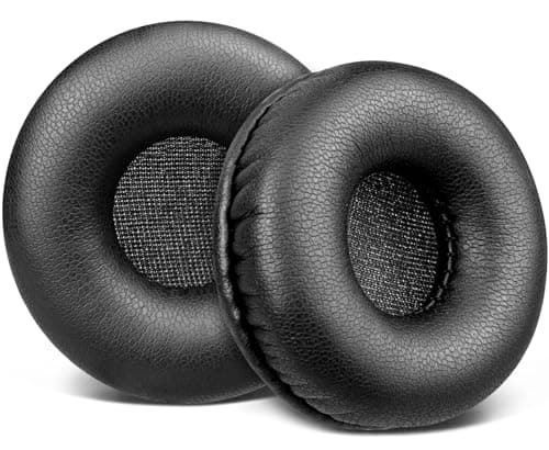 Image of SOULWIT 50mm Ear Pads Cushions Replacement for Plantronics Blackwire C210/C220/C610/C620, Earpads for Poly EncorePro 310(EP310)/EncorePro 320(EP320)/SAVI W410/SAVI W420/SAVI W710/SAVI W720 - Black