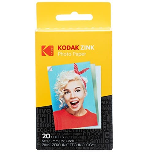 Image of KODAK 5.1x7.5 cm (2x3") Premium Sticky-Backed ZINK Photo Paper (20 Sheets) - Compatible With Kodak Step, Step Slim, Printomatic, Printomatic+, Smile+, Step Touch