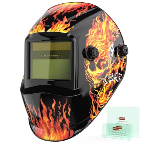Image of YESWELDER Welding Mask True Colour Large View, Solar Powered Auto Darkening Blue Light Blocking Welding Helmet, Wide Shade 4/9-13 Weld Helmet Hood for TIG MIG ARC
