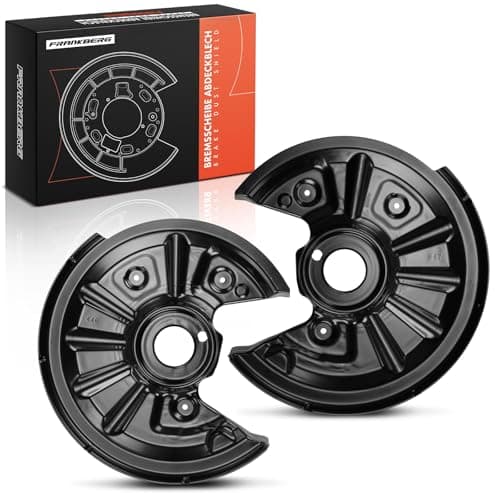 Image of Frankberg 2x Brake Dust Shield Brake Disc Cover Rear Axle Compatible with Golf VII 5G1 BE1 BE2 BQ1 2.0L 2013-2020 Golf VII Variant BA5 BV5 2.0L 2015-2019 Replace# 5Q0615612T