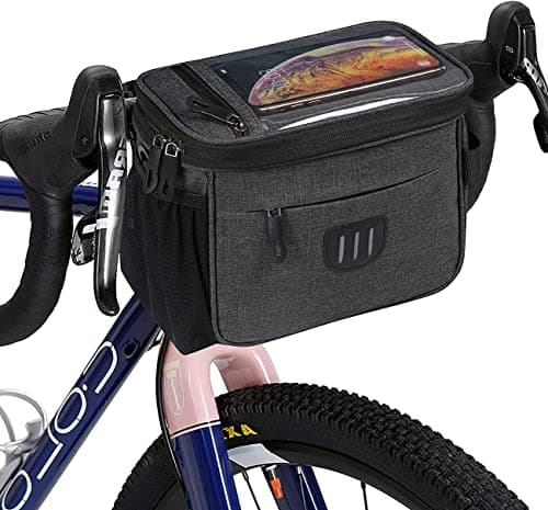 Image of Flintronic Cycling Handlebar Bag - Waterproof MTB & Road Bike Bag with Phone Holder & Top Tube Storage