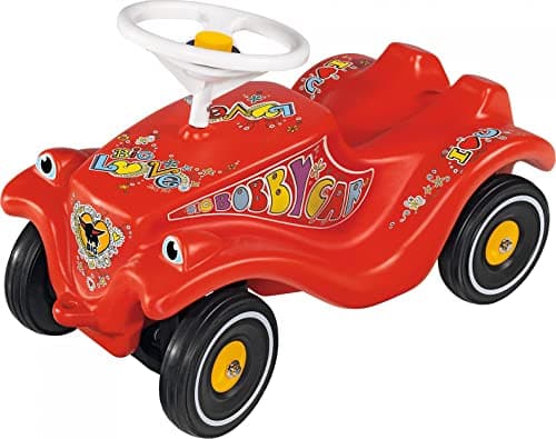 Image of BIG - Bobby Car Lumi (Red) - Bobby Car with LED Light Function and Whisper Wheels in 70s Cult Design, Ride-On Car for Toddlers and Children from 12 Months