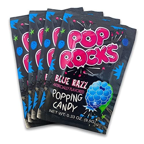 Image of Blue Razz POP ROCKS® Candy | Includes 4 Individual Packs of Blue Raspberry Flavored Mini Rock Popping Candies