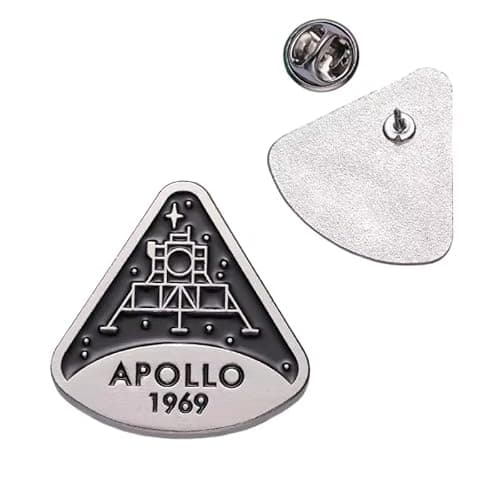 Image of Space 1969 Pin Badge Rocket Moon Landing Brooch Lapel Space Shuttle Gift Metal Bag Jacket Program Sci-Fi