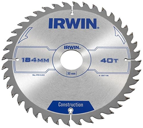 Image of IRWIN IRW1897198 184 x 30mm 40-Teeth Circular Saw Blade with ATB Tooth Grind