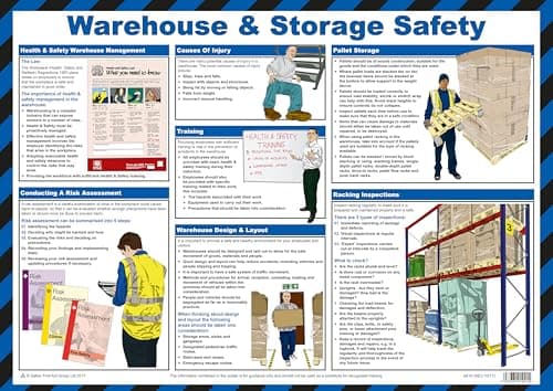 Image of Safety First Aid Group Group Warehouse & Storage Safety A2 Poster, Laminated