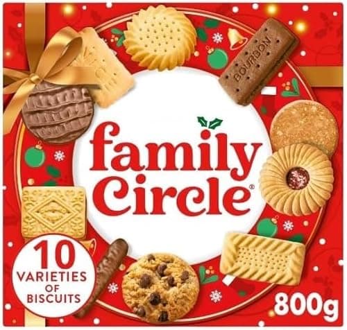 Image of Family Circle 2 x 10 premium varities Assortment of Creams Chocolate Jam & Sweet Biscuits 800g single pack Bulk cookies Perfect for Gifting on Christmas, Birthday to Mum, & Dad by KKD