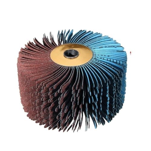 Image of 1pcs 118x60/30mm 120-600 Grit Abrasives Wire Drum Wood Burnishing Polishing Wheel Brush Cloth Sanding Grinding Groove Mop Buffing Pad Sanding Discs for Angle Grinder(60MM 320 Grit)