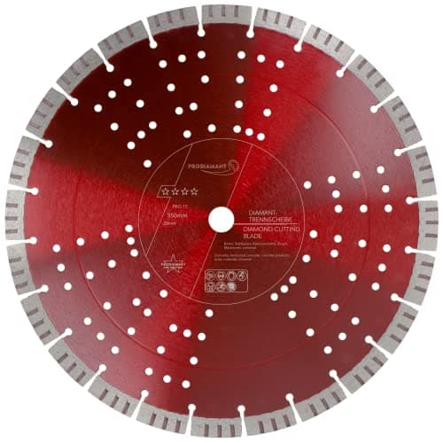 Image of PRODIAMANT Premium diamond cutting disc concrete 350 mm 14 inch x 20 mm diamond saw blade segment height 15mm