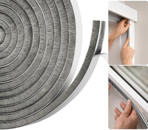 Image of Draught Excluder for Doors & Windows | Extra Long Self-Adhesive Seal Strip for Energy Saving | Quick Install, Blocks Draft, Noise & Light | Grey Thermal Insulation Tape