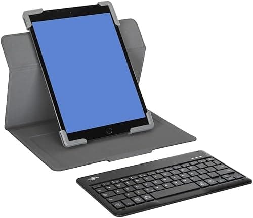 Image of Targus Universal Tablet Bluetooth Keyboard Case | For 9-11 inch Screen Devices | Compatible with: Apple iPad, Samsung, Microsoft Surface, Lenovo, Honor | iOS/Android/Windows - US QWERTY Layout