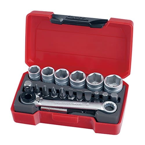 Image of Teng Tools - 19pc Mini Socket & Bit Set - 1/4 Drive (8mm-13mm Sockets)