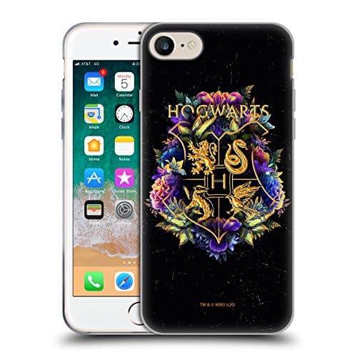 Image of Head Case Designs Officially Licensed Harry Potter Hogwarts Crest 1 Deathly Hallows XXXI Soft Gel Case Compatible With Apple iPhone 7/8 / SE 2020 & 2022