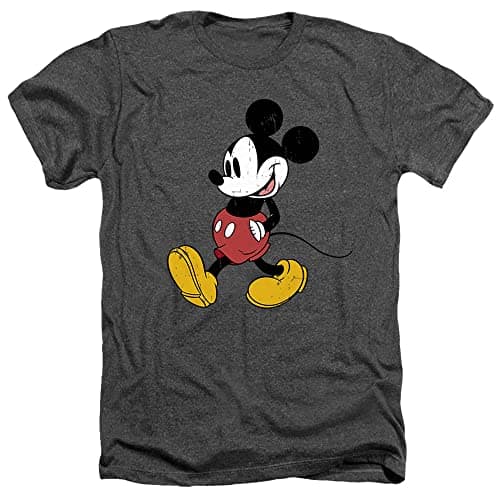 Image of Cotton Soul Disney Mickey Mouse Classic Walk Unisex T Shirt, Charcoal Heather, Small