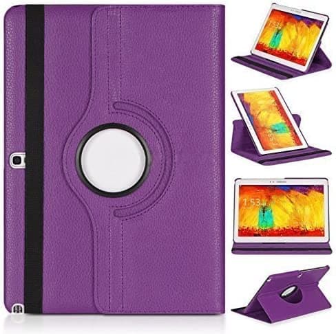 Image of 360 Degree Leather Stand Folio Cover Rotate Case for Samsung Galaxy Tab S 10.5" SM-T800 T805 (Purple)