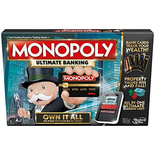 Image of Monopoly Ultimate Banking Edition Board Game for Families and Kids Ages 8 and Up, Electronic Banking Unit (Amazon Exclusive)
