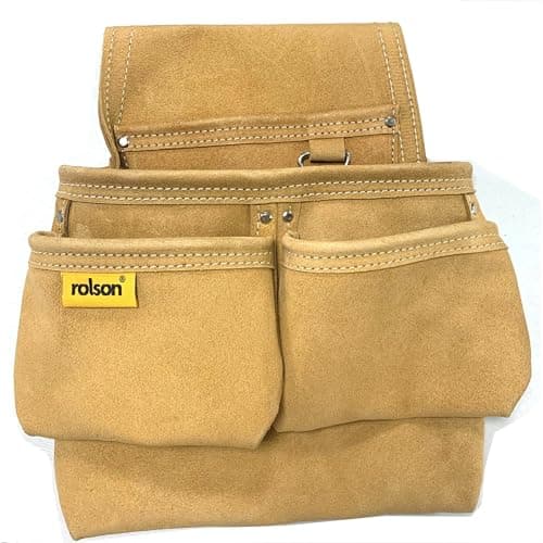 Image of Rolson 68529 Single Leather Tool Organiser Pouch-Size Large, Brown