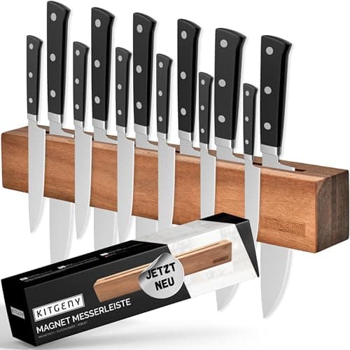 Image of KITGENY Magnetic Knife Rack Acacia Wood