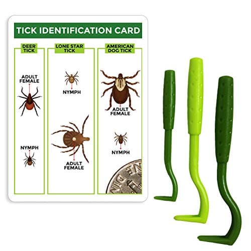 Image of TickCheck Tick Remover Tools and Tick Identification Card for Humans, Dogs & Cats 1 Set (Pack of 3)